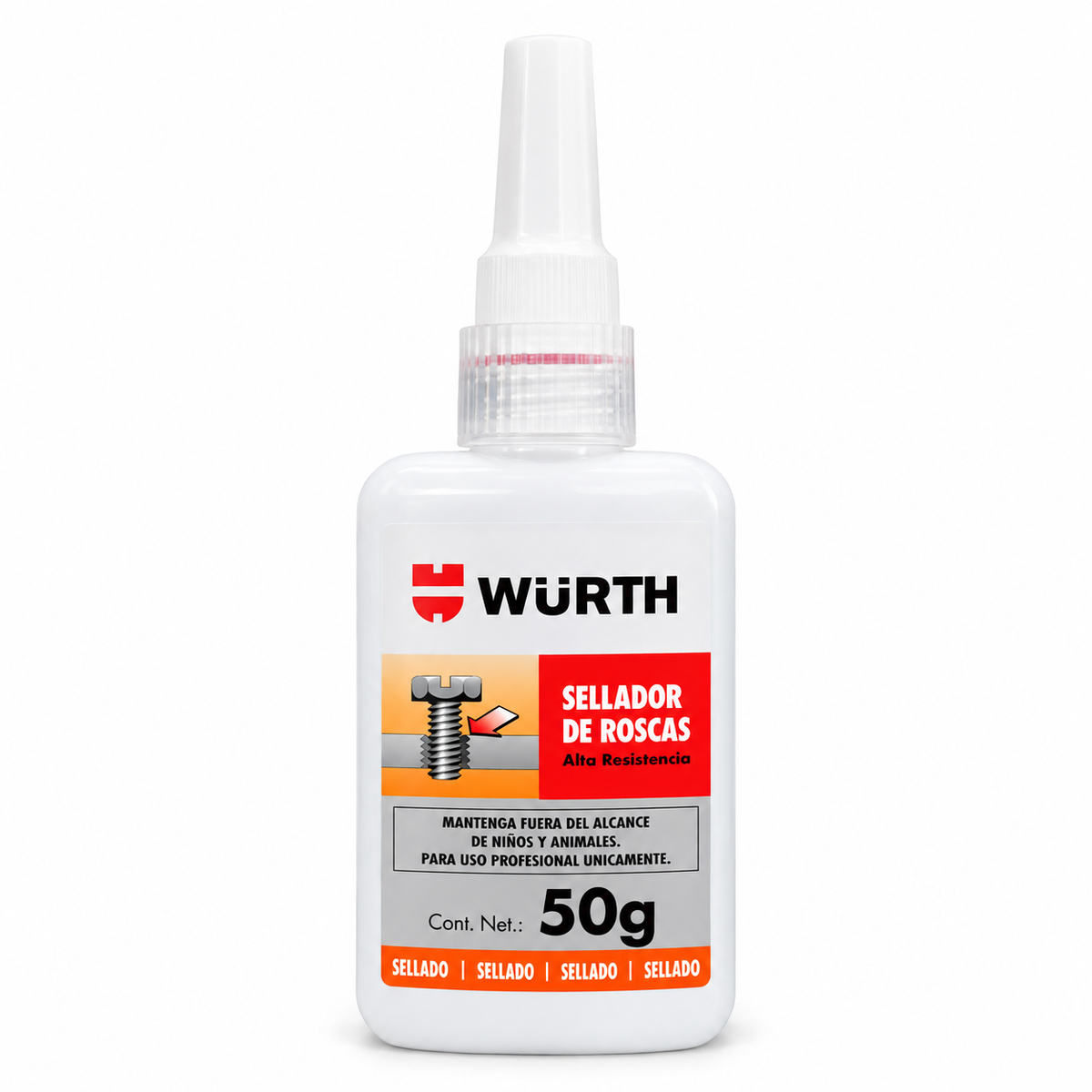 Fijador de Roscas Würth de Alta Resistencia – 50 g