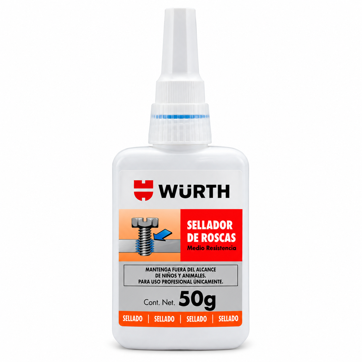 Fijador de Roscas Würth de Media Resistencia – 50 g