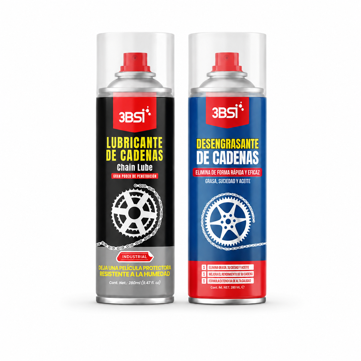 Kit 3BSI Lubricante + Desengrasante de Cadena – 280 ml